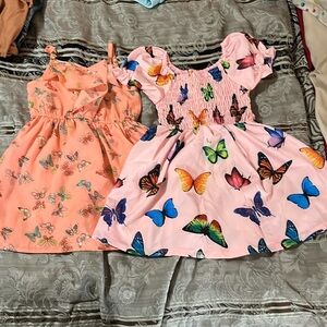 Butterfly baby girl dress set of 2